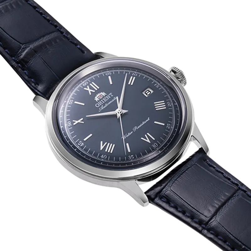 Orient Bambino Version II Navy Blue Curved Dial Men's Watch- RA-AC0024L